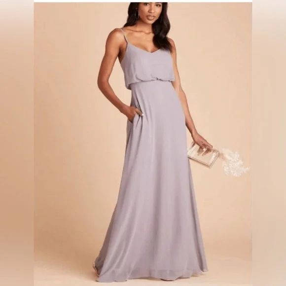 birdy grey silver dress Silver Bridesmaid Dress Chiffon Size 1X